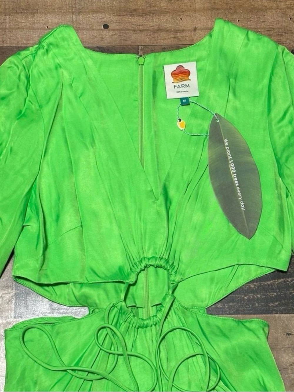 Farm Rio Lime Green Maxi Dress NWOT! - Picture 3 of 4